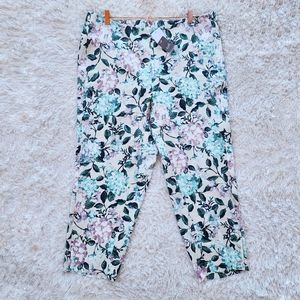 J. Jill‎ NWT Floral Linen Stretch Plus Size Pants